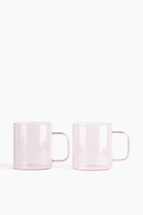H&M 2er-Pack Becher aus Glas - Pink