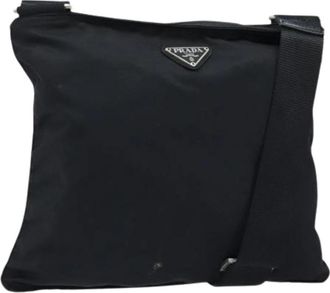 Prada Pre-owned Vintage Nylon Schoudertas - Dames - Vintage Schoudertas - Zwart - ONE Size - Nylon - Vintage