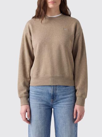 Levi's Felpa girocollo in cotone con logo a contrasto e spalle cadute