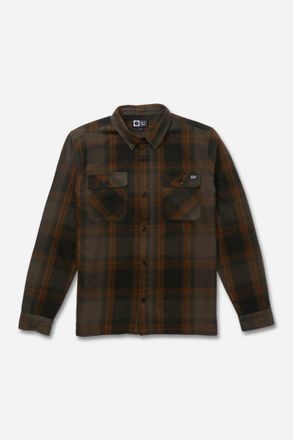 Salty Crew Mens Windward Flannel Shirt In Olive/ Brown