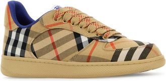 Burberry Womens Embroidered Canvas Terrance Sneakers Sandipcheck