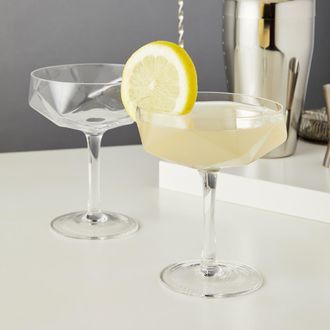 Viski Seneca Crystal Faceted Coupes Set of 2 in Clear at Nordstrom