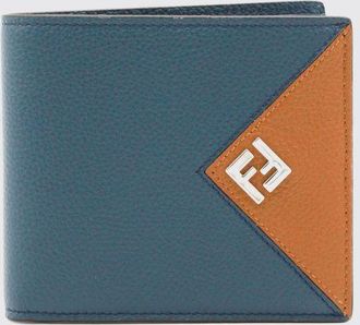 Fendi Portafoglio a libro Lui in pelle a grana con monogramma FF