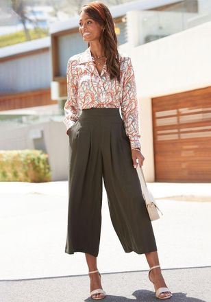 Lascana Womens Pleated Culottes