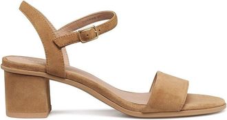 Geox Leren sandalen met brede hak