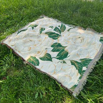 OEM Manta De Picnic/camping De 180 X 130 Cm - Camelia Blanca En Flor