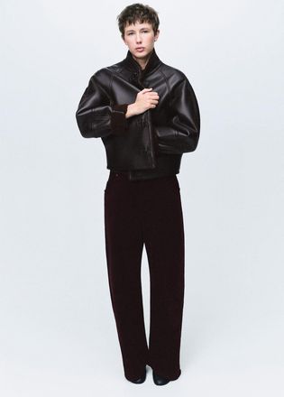 Mango Giacca pelliccia di pecora double face nero - Donna - S - MANGO