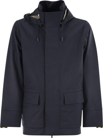 K-Way Erhal Tech Wool Blend Hooded Jacket