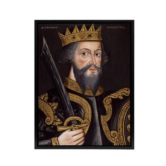 Artery8 King William I Of England The Conqueror Framed Canvas Wall Art Print | Size: W24 x H32