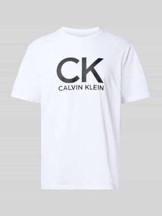 Calvin Klein Jeans T-Shirt mit Label-Print in Weiss, Größe XL