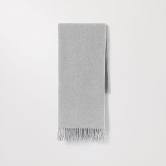 Asket The Oversized Cashmere Wool Scarf Grey Melange