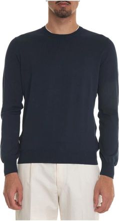 Gran Sasso Katoenen Ronde hals Pullover - Heren - Ronde hals truien - Blauw - 3XL - Katoen - Truien & Vesten