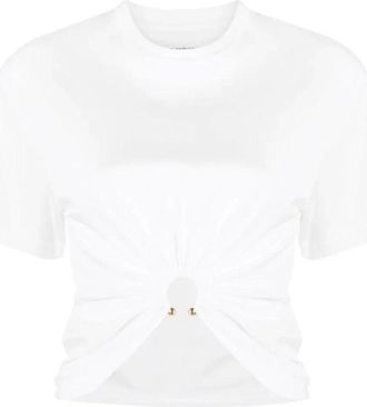 Paco Rabanne T-shirts - Dames - T-shirts - Beige - M - Katoen - Tops