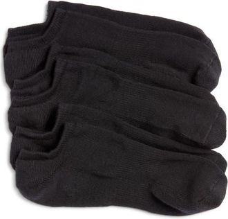 Nordstrom 3-Pack Everyday No-Show Socks in Black at Nordstrom