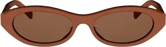 Celine Celine, Accessoires, unisex, Oranje, ONE Size, Triomphe Mini Oval Zonnebril
