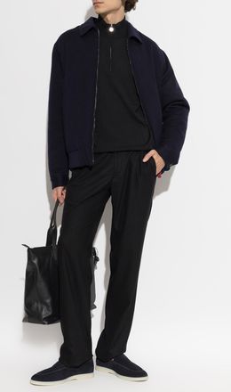 Kiton Wool Jacket, Mens, Navy Blue