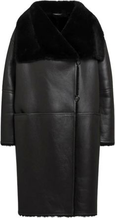 Toteme Abrigo de borrego cruzado - Coats - Mujer - Marr&oacute;n - S