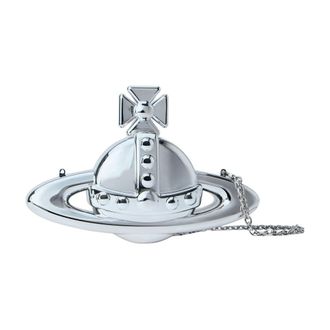 Vivienne Westwood Clutches, female, Gray, Size: ONE SIZE 3D Orb Clutch