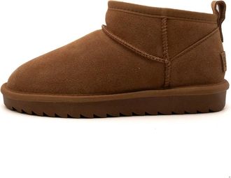 Colors Of California Korte Winter Su&egrave;de Laarzen Lichtbruin - Dames - Winterlaarzen - Bruin - 37 EU - Su&egrave;de - Schoenen