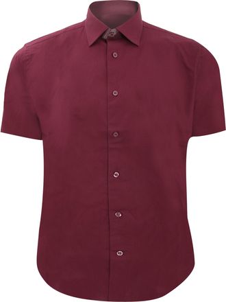 Russell Athletic Russell Collectie Heren Korte Mouw Easy Care Gevoelig Overhemd (Haven)