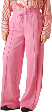 Pom Amsterdam Broeken, Dames, Roze, XL, Polyester, Trackpants Colourblock Cheering