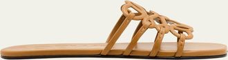 Loewe Petal Leather Anagram Slide Sandals