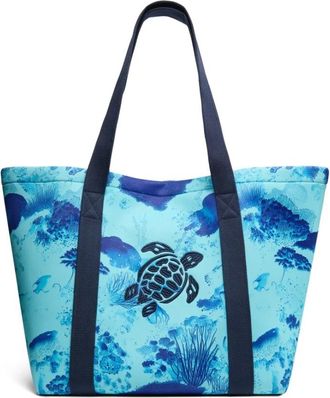 Vilebrequin Neoprene Strandtas Coral Reef - Dames - Shoppers - Blauw - ONE Size - Katoen - Tassen