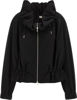 Dries Van Noten Black Crater Neck Sweatshirt