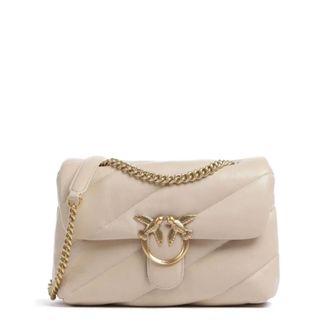 Pinko Klassieke Love Bag Puff in Beige - Dames - Schoudertassen - Beige - ONE Size - Leer - Tassen