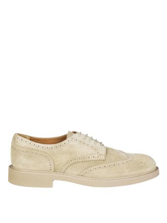 Doucal's Doucals Light Beige Suede Derby Shoes