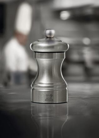 Peugeot Bistro Zirlon Salt Mill, 4-Inch, Stainless Steel