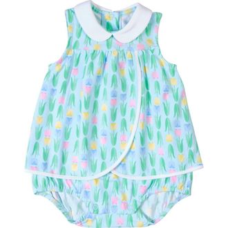 Florence Eiseman Printed Knit Tulip Romper in Multi at Nordstrom, Size 3M