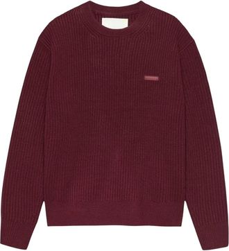 New Amsterdam Surf Association Gebreide Crewneck - Heren - Ronde hals truien - Rood - S - Truien & Vesten