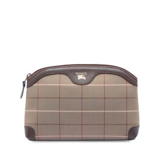Burberry Pre-owned Clutches, female, Brown, Size: ONE SIZE Pre-owned Canvas Clutch