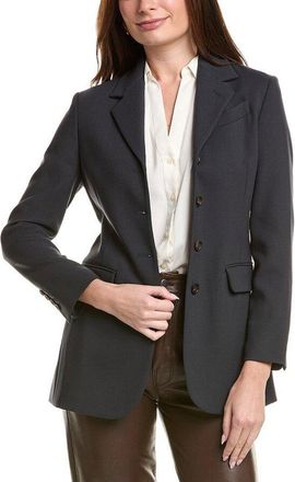 Brunello Cucinelli Navy Tailored Single-Breasted Blazer, Brand Size 42 (US Size 8)