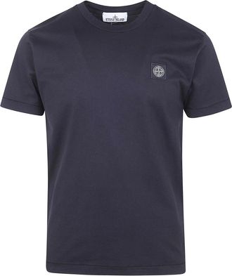 Stone Island Tops, Heren, Blauw, 2Xl, Katoen, Short Sleeves T-Shirt