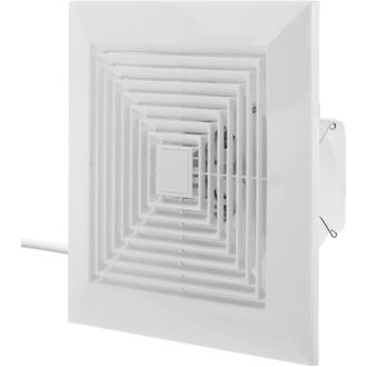 OEM Extractor De Aire De Techo O Pared 250x250 Mm, Con V&aacute;lvula Antirretorno Para Ventilaci&oacute;n De Ba&ntilde;os E Interiores