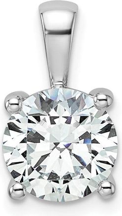 Diamond2Deal 14k White Gold 2 1/2 Ct Round Lab Grown Diamond Pendant