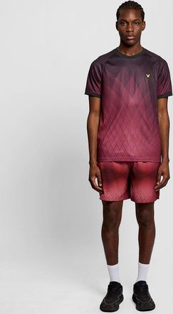 Lyle & Scott Lyle And Scott Mens Monogram Geometric Swim Shorts - Pink - Size: 29/28/32
