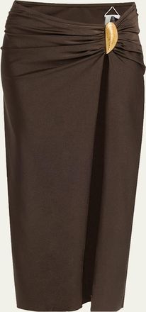 SIMKHAI Eiana Shell Midi Skirt