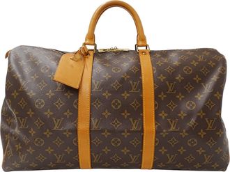 Louis Vuitton Brown Monogram Canvas Boston Bag (Pre-Owned)