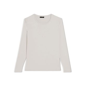 Freddy T-shirt donna manica lunga con scritta e strass