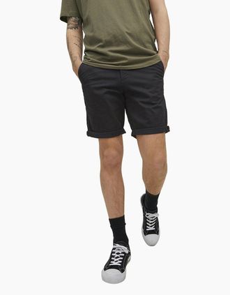 Jack & Jones Mens Jack & Jones Mens Bowie Shorts Solid Chino Shorts - Black - Size: 35/34/32