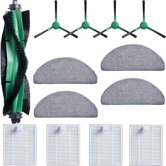 OEM Kit De 13 Accesorios Para Irobot Roomba Combo 2 Essential Y0140/y0112/y0110, Repuesto Para Roomba 105 Combo, 1 Cepillo Principal, 4 Mopas, 4 Filtros, 