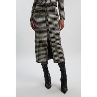 Karen Millen Tweed Belted Pencil Skirt in Multi at Nordstrom, Size 10