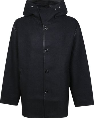 Our Legacy Boxy Black Hooded Button Liner Jacket