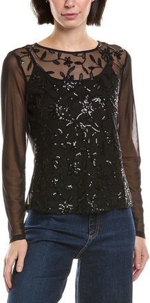 Vince Camuto Sequin Mesh Top