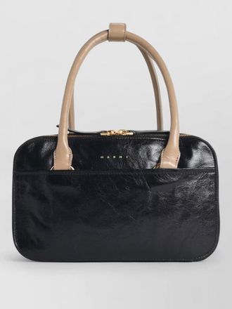 Marni small boxyne rectangular two tone bag