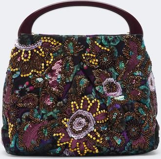 Dries Van Noten Small sequined top-handle bag