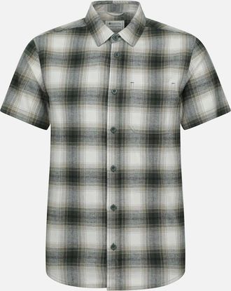 Mountain Warehouse Mens Mountain Warehouse Mens Trace Flannel Short-Sleeved Shirt - Green - Size: 46/Regular